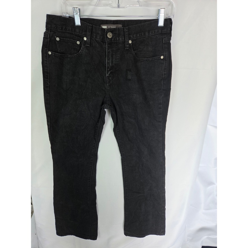 Levis 515 Bootcut Jeans Womens Black Denim Mid Rise
